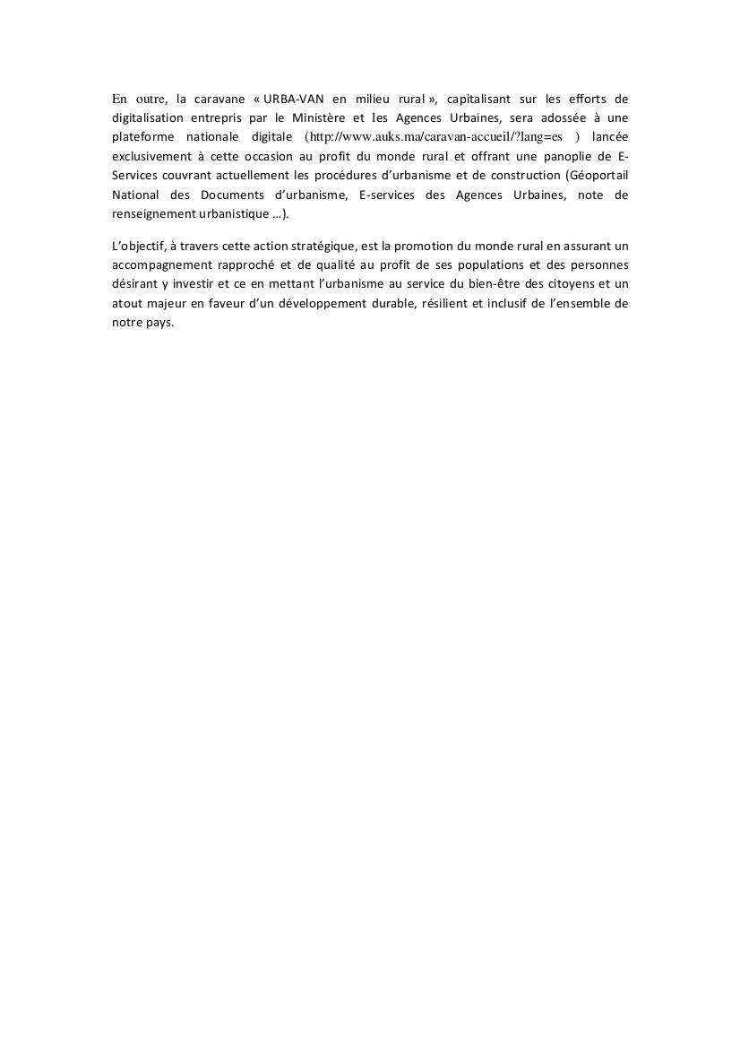 Première caravane de l'urbanisme pour le monde rural.